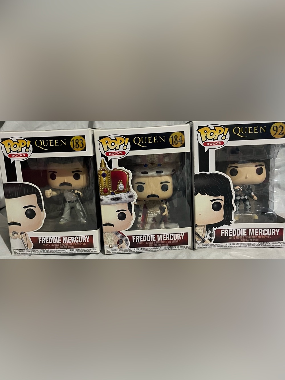 Funko Pop! Queen Freddie Mercury Trio - White, Red, Black